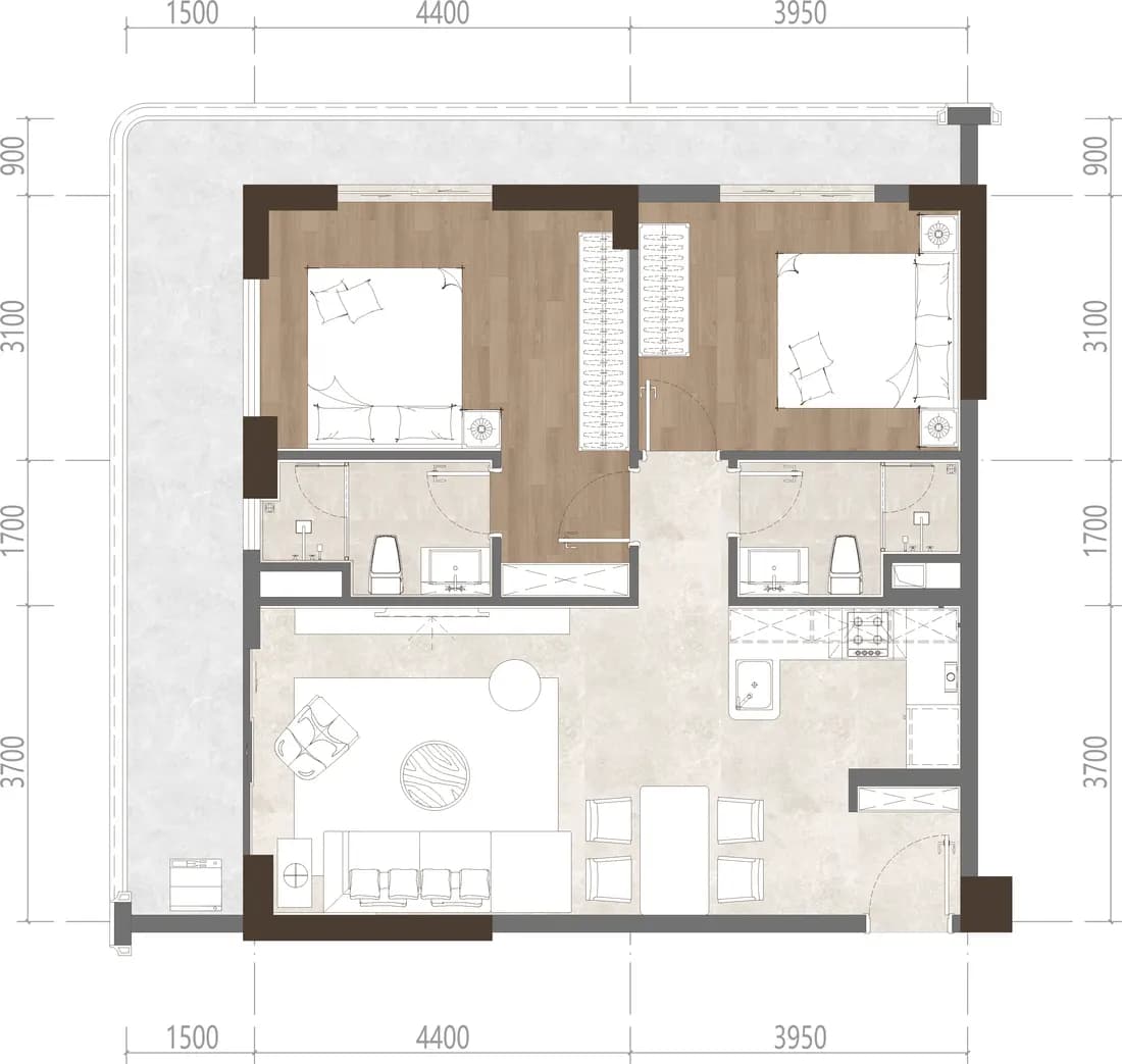 Floor plan of the A1 residence