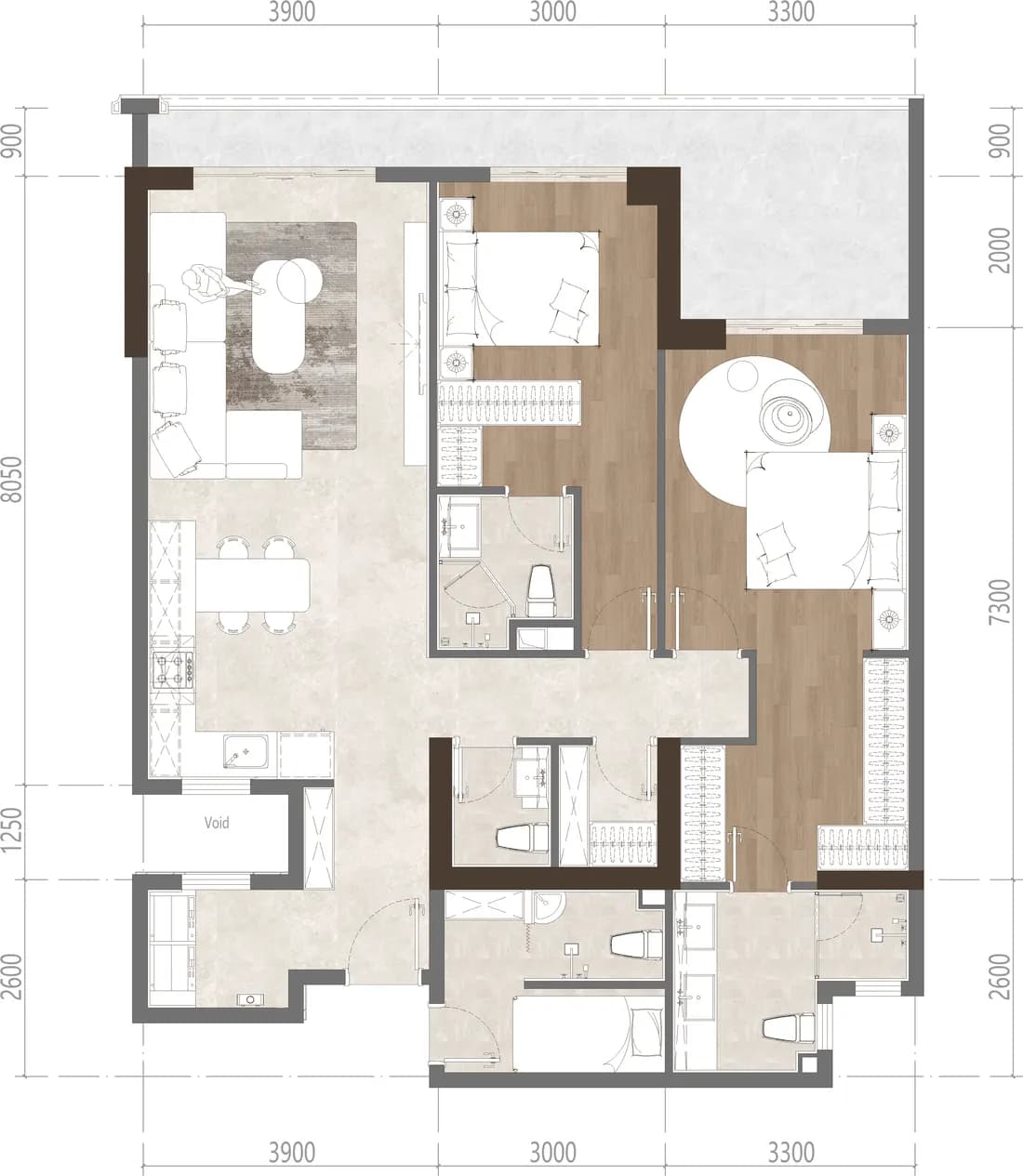 Floor plan of the A4 residence